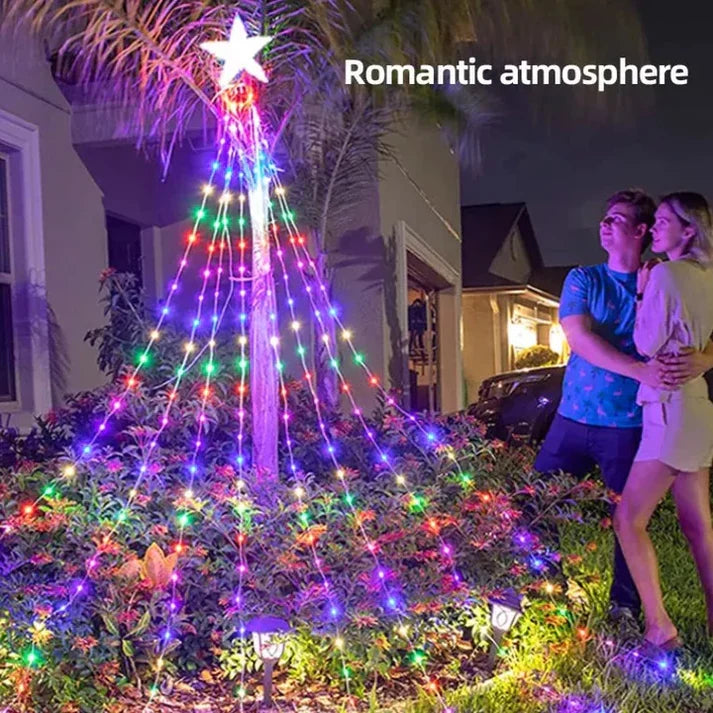 ESTRELLA CASCADA SOLAR LED🎄😍 - 50% DESCUENTO