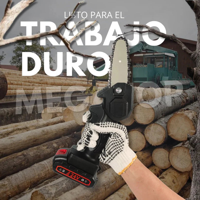 MINI MOTOSIERRA INALAMBRICA (2 Baterías incluidas) 50%